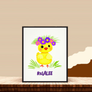 Cute little duck photo print