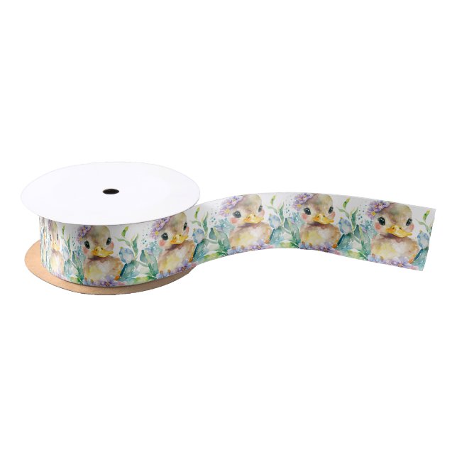 Cute Little Duckie Ribbon Satin Ribbon (Spool)