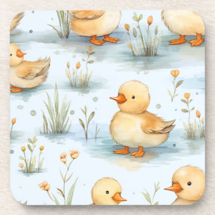 Cute Little Duckling Pattern Coaster