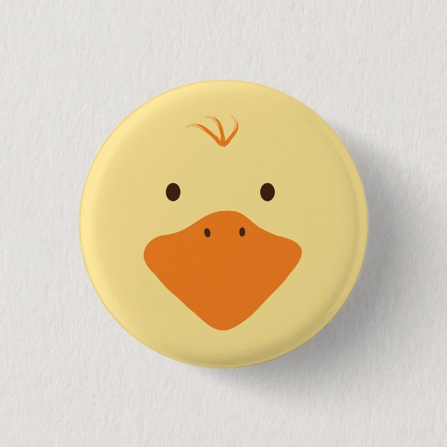 Cute Little Ducky Face 3 Cm Round Badge (Front)