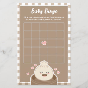Cute Little Dumpling Baby Shower Bingo Game