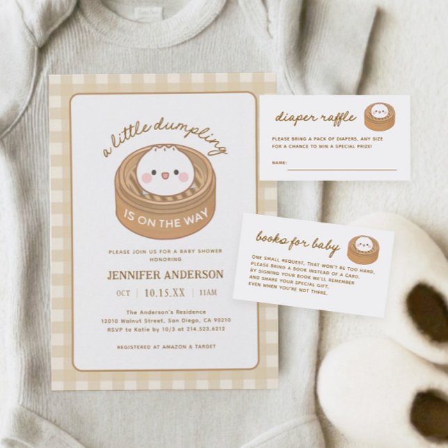 Cute Little Dumpling Baby Shower Invitation (Creator Uploaded)