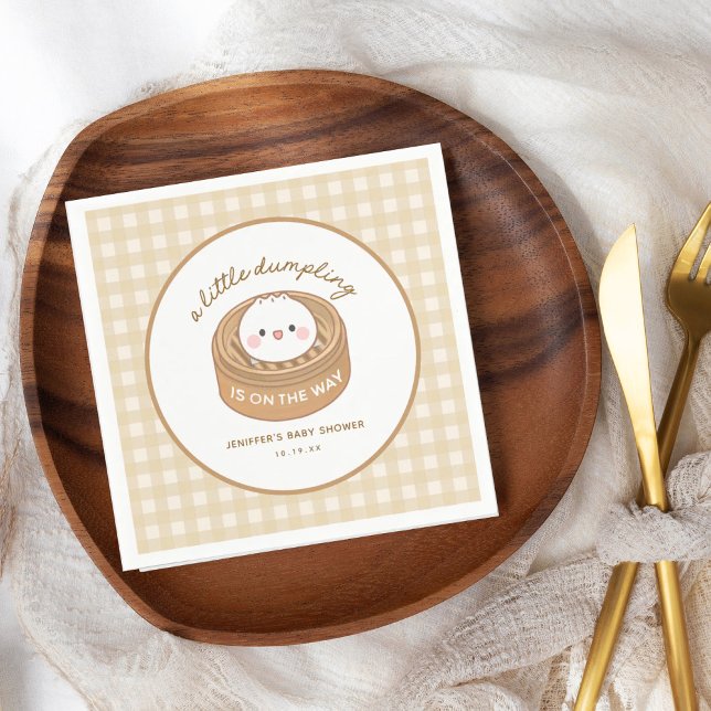 Cute Little Dumpling Baby Shower Napkin (Creator Uploaded)