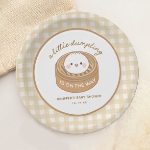 Cute Little Dumpling Baby Shower Paper Plate