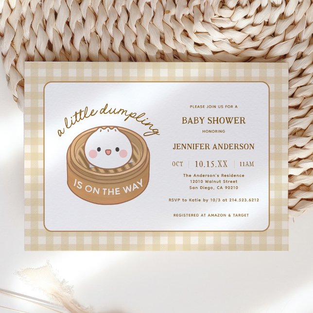 Cute Little Dumpling Is On The Way Baby Shower Invitation (Creator Uploaded)