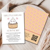 Cute Little Dumpling QR Code Baby Shower