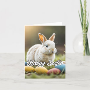 Cute Little Easter Bunny Holiday Card