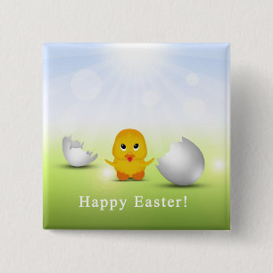 Cute Little Easter Chick - Button