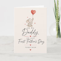 Cute Little Elephant First Father's Day Card
