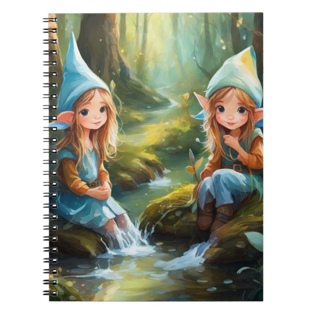 Cute little elve in the river notebook (Front)