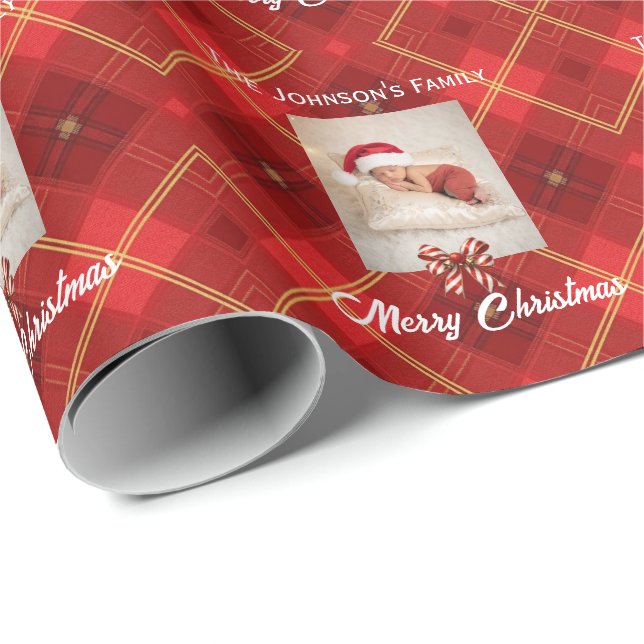 Cute Little Elves - Personalized Christmas  Wrapping Paper (Roll Corner)