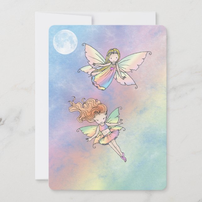 Cute Little Fairy Birthday Party Invite for Girls (Front)
