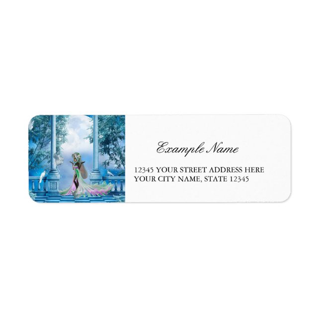 Cute little fairy return address label (Front)
