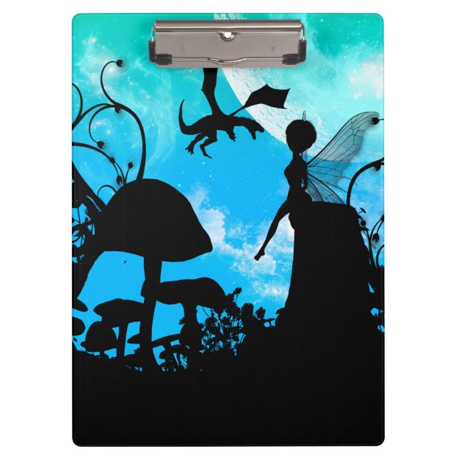 Cute little fairy with dragon clipboard (Front)