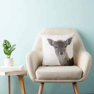 Cute little Fawn 2 #animal #art Cushion