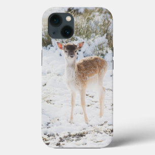 Cute little Fawn in the Winter Snow 1 #animal#art  iPhone 13 Case