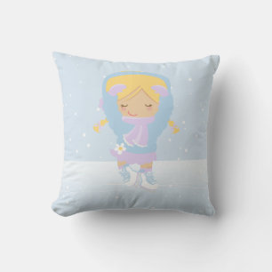 Cute Little Figure Skater Cushion