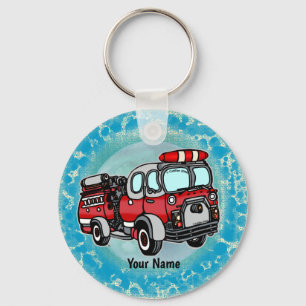 Cute Little Firetruck firefighter keychains