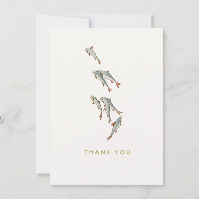 Cute Little Fish  Thank You Card (Front)