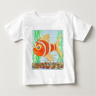 Cute Little Fishie Swimming In A Pool Baby T-Shirt