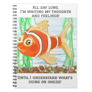 Cute Little Fishie Swimming In A Pool Notebook