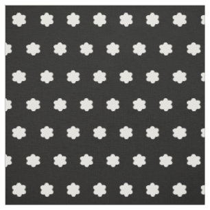 Cute little flowers black and white floral fabric
