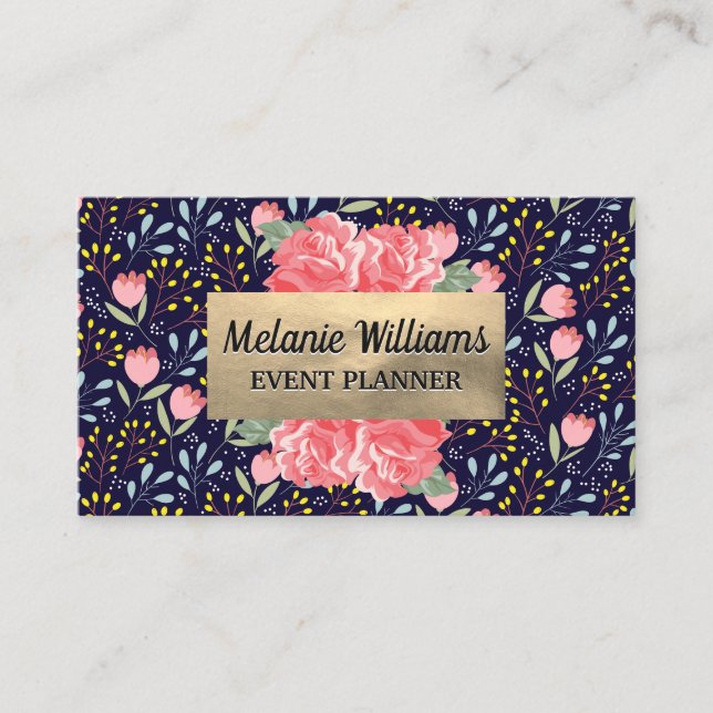 Cute Little Flowers Business Card (Front)