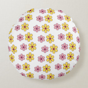 Cute little flowers pattern round cushion