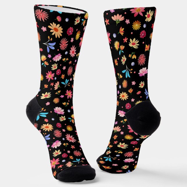 Cute Little Flowers Socks (Angled)