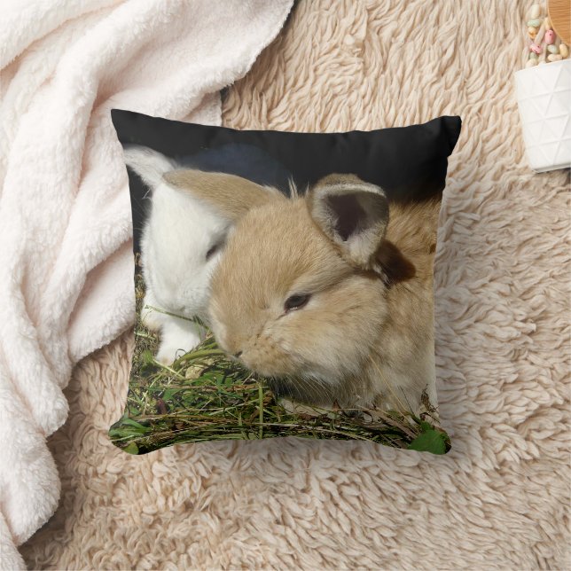 Cute little fluffy bunnies  cushion (Blanket)