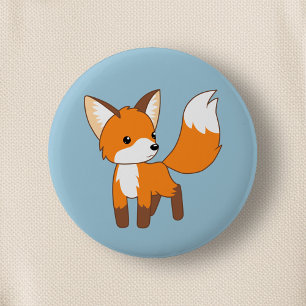 Cute Little Fox 6 Cm Round Badge