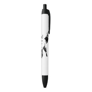 Cute Little Fox Animal Silhouette art Black Ink Pen