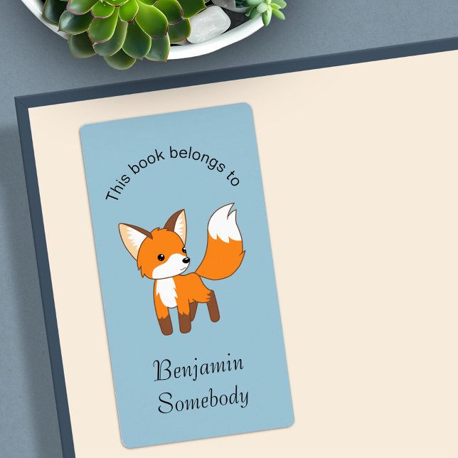 Cute Little Fox Bookplate (Creator Uploaded)