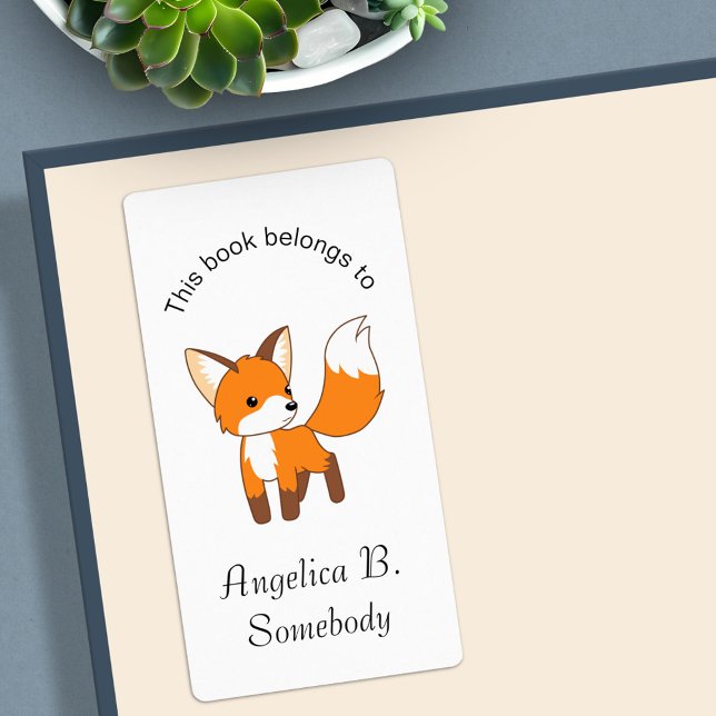 Cute Little Fox Bookplate (Creator Uploaded)