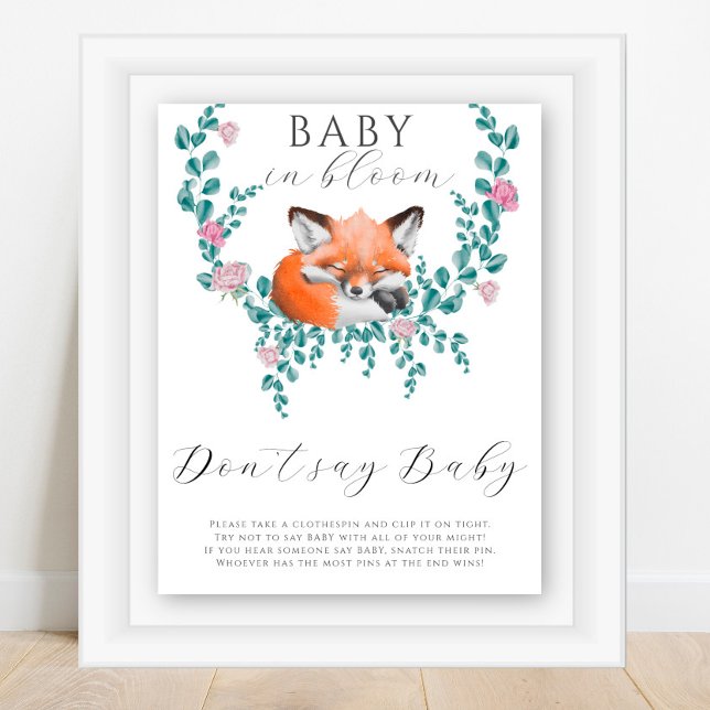 Cute little fox in bloom - Don't say baby Poster (Creator Uploaded)