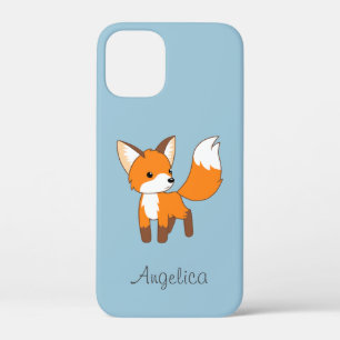 Cute Little Fox on Peach iPhone 12 Mini Case