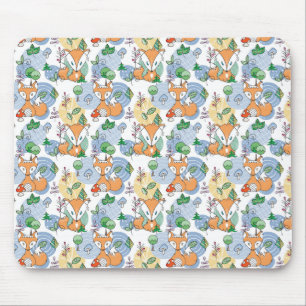 Cute Little Fox Pattern Mouse Pad