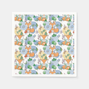 Cute Little Fox Pattern Napkin