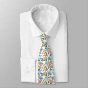 Cute Little Fox Pattern Tie
