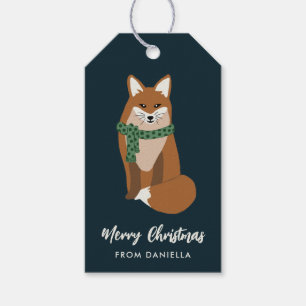 Cute Little Fox Personalised Christmas Gift Tags