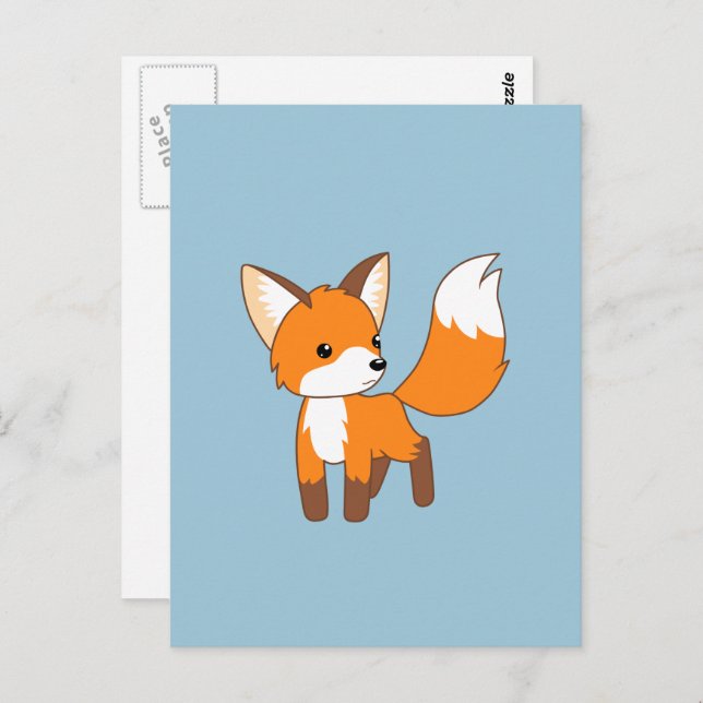 Cute Little Fox Postcard (Front/Back)