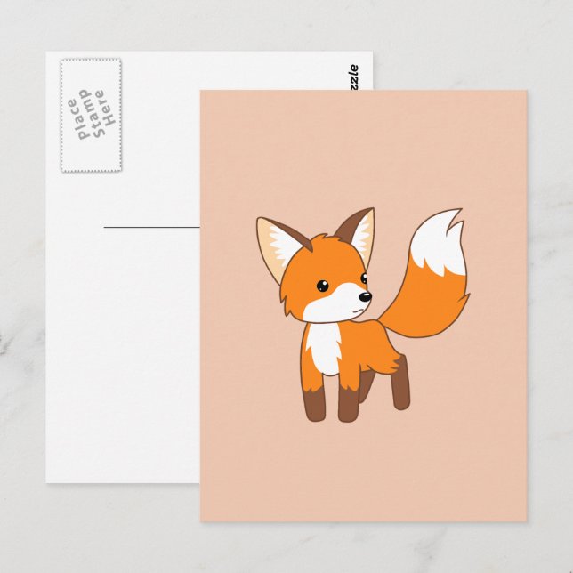 Cute Little Fox Postcard (Front/Back)