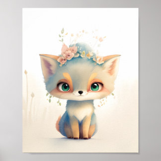 Cute Little Fox Poster