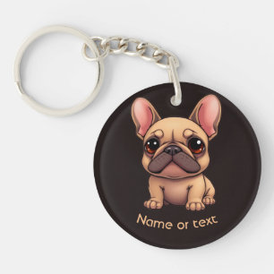 Cute Little French Bulldog Pet Dog Animal Key Ring