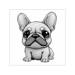 Cute Little French Bulldog Pet Dog Animal Self-inking Stamp