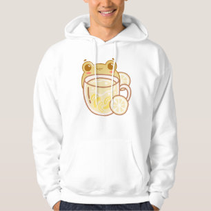 Cute little frog with a lemon tea cup hoodie
