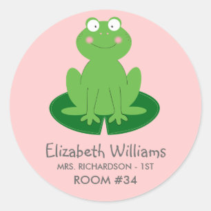 Cute Little Froggy Classroom Name Tag Label