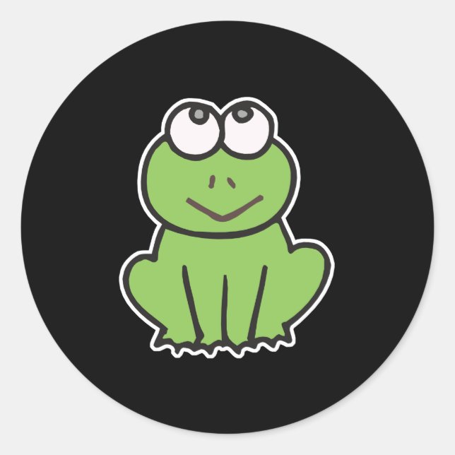 cute little froggy frog classic round sticker (Front)