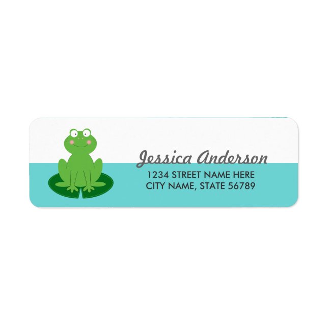 Cute Little Froggy Return Address Labels (Front)