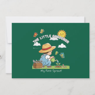 Cute Little Gardener My First Sprout Cartoon Boy